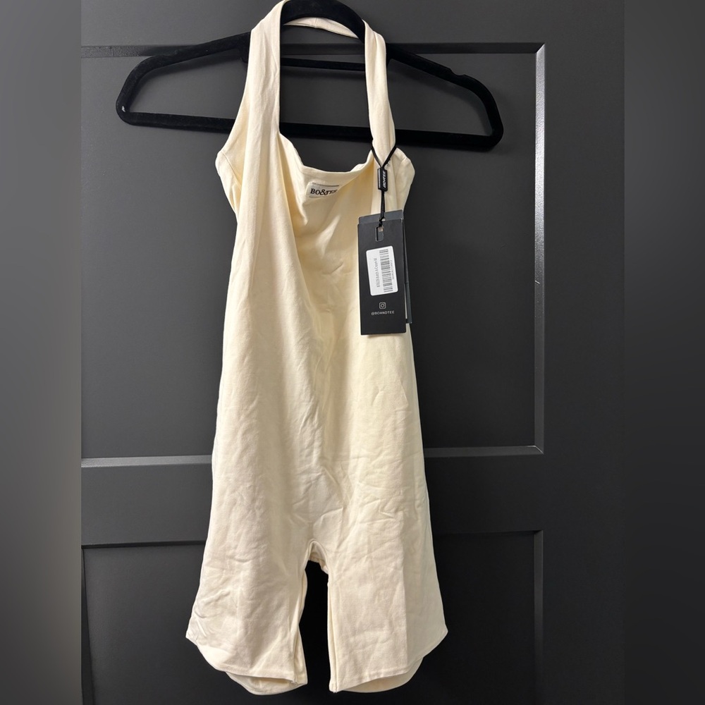 Beige Halter Jumpsuit